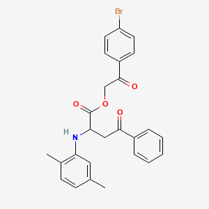 2-(4-bromophenyl)-2-oxoethyl 2-[(2,5-dimethylphenyl)amino]-4-oxo-4-phenylbutanoate