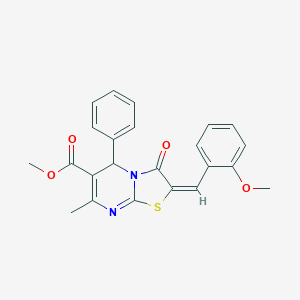 methyl 2-(2-methoxybenzylidene)-7-methyl-3-oxo-5-phenyl-2,3-dihydro-5H-[1,3]thiazolo[3,2-a]pyrimidine-6-carboxylate