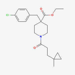 ethyl 4-(4-chlorobenzyl)-1-[3-(1-methylcyclopropyl)propanoyl]-4-piperidinecarboxylate