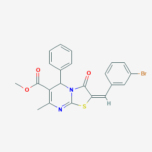 methyl 2-(3-bromobenzylidene)-7-methyl-3-oxo-5-phenyl-2,3-dihydro-5H-[1,3]thiazolo[3,2-a]pyrimidine-6-carboxylate