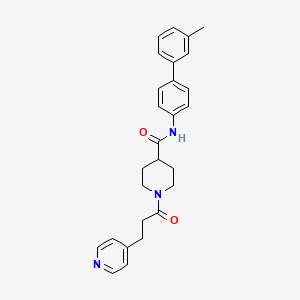 molecular formula C27H29N3O2 B4030864 N-(3'-methyl-4-biphenylyl)-1-[3-(4-pyridinyl)propanoyl]-4-piperidinecarboxamide 