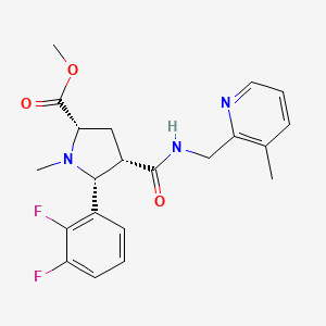 methyl (2S,4S,5R)-5-(2,3-difluorophenyl)-1-methyl-4-[(3-methylpyridin-2-yl)methylcarbamoyl]pyrrolidine-2-carboxylate