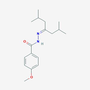 molecular formula C17H26N2O2 B403089 N'-(1-isobutyl-3-methylbutylidene)-4-methoxybenzohydrazide 