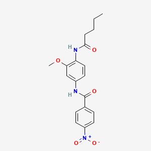 N-[3-methoxy-4-(pentanoylamino)phenyl]-4-nitrobenzamide