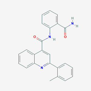 N-(2-carbamoylphenyl)-2-(2-methylphenyl)quinoline-4-carboxamide