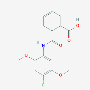 6-[(4-CHLORO-2,5-DIMETHOXYANILINO)CARBONYL]-3-CYCLOHEXENE-1-CARBOXYLIC ACID