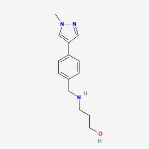 3-[[4-(1-Methylpyrazol-4-yl)phenyl]methylamino]propan-1-ol