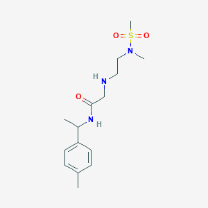 2-({2-[methyl(methylsulfonyl)amino]ethyl}amino)-N-[1-(4-methylphenyl)ethyl]acetamide