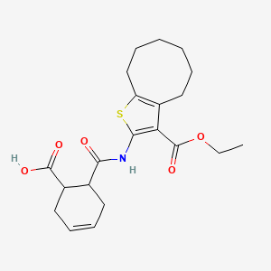 6-{[3-(Ethoxycarbonyl)-4,5,6,7,8,9-hexahydrocycloocta[b]thiophen-2-yl]carbamoyl}cyclohex-3-ene-1-carboxylic acid