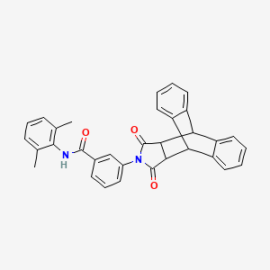 N-(2,6-dimethylphenyl)-3-(16,18-dioxo-17-azapentacyclo[6.6.5.0~2,7~.0~9,14~.0~15,19~]nonadeca-2,4,6,9,11,13-hexaen-17-yl)benzamide (non-preferred name)