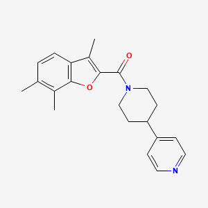 4-{1-[(3,6,7-trimethyl-1-benzofuran-2-yl)carbonyl]-4-piperidinyl}pyridine