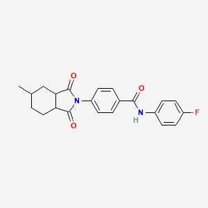 N-(4-fluorophenyl)-4-(5-methyl-1,3-dioxooctahydro-2H-isoindol-2-yl)benzamide