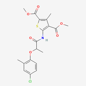 Dimethyl 5-{[2-(4-chloro-2-methylphenoxy)propanoyl]amino}-3-methylthiophene-2,4-dicarboxylate