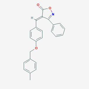 molecular formula C24H19NO3 B403103 4-{4-[(4-methylbenzyl)oxy]benzylidene}-3-phenyl-5(4H)-isoxazolone 