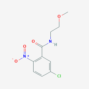 molecular formula C10H11ClN2O4 B4031033 5-chloro-N-(2-methoxyethyl)-2-nitrobenzamide 