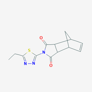 molecular formula C13H13N3O2S B4031045 2-(5-ethyl-1,3,4-thiadiazol-2-yl)-3a,4,7,7a-tetrahydro-1H-4,7-methanoisoindole-1,3(2H)-dione 