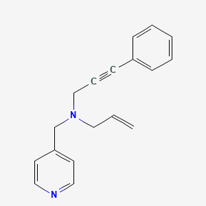 molecular formula C18H18N2 B4031068 N-(3-phenylprop-2-yn-1-yl)-N-(pyridin-4-ylmethyl)prop-2-en-1-amine 