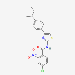 N-{4-[4-(butan-2-yl)phenyl]-1,3-thiazol-2-yl}-4-chloro-2-nitrobenzamide