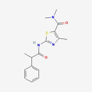 N,N,4-trimethyl-2-[(2-phenylpropanoyl)amino]-1,3-thiazole-5-carboxamide