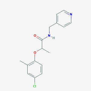 2-(4-chloro-2-methylphenoxy)-N-(pyridin-4-ylmethyl)propanamide