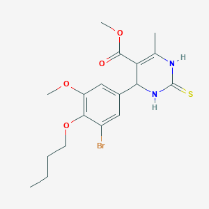 Methyl 6-(3-bromo-4-butoxy-5-methoxyphenyl)-4-methyl-2-sulfanyl-1,6-dihydropyrimidine-5-carboxylate