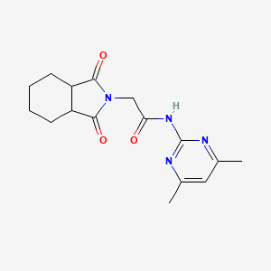 molecular formula C16H20N4O3 B4031108 N-(4,6-dimethylpyrimidin-2-yl)-2-(1,3-dioxooctahydro-2H-isoindol-2-yl)acetamide 