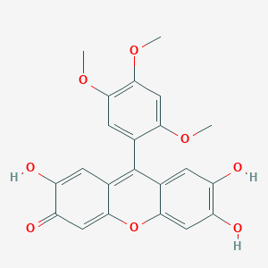 molecular formula C22H18O8 B4031145 2,6,7-trihydroxy-9-(2,4,5-trimethoxyphenyl)-3H-xanthen-3-one 