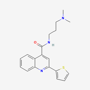 N-[3-(dimethylamino)propyl]-2-(thiophen-2-yl)quinoline-4-carboxamide