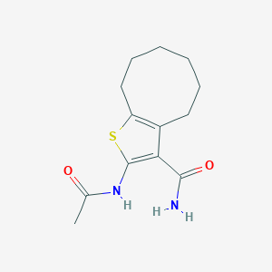 molecular formula C13H18N2O2S B4031164 2-(acetylamino)-4,5,6,7,8,9-hexahydrocycloocta[b]thiophene-3-carboxamide 