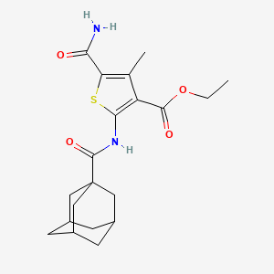 ethyl 2-[(1-adamantylcarbonyl)amino]-5-(aminocarbonyl)-4-methyl-3-thiophenecarboxylate