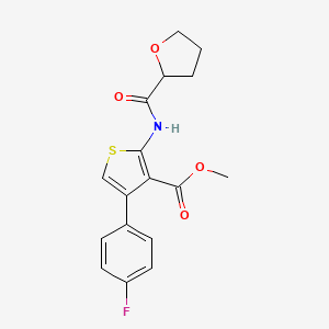 molecular formula C17H16FNO4S B4031175 Methyl 4-(4-fluorophenyl)-2-[(tetrahydrofuran-2-ylcarbonyl)amino]thiophene-3-carboxylate 