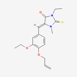 5-[4-(allyloxy)-3-ethoxybenzylidene]-3-ethyl-1-methyl-2-thioxo-4-imidazolidinone