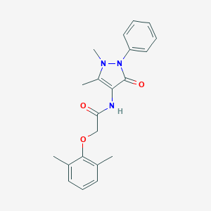 molecular formula C21H23N3O3 B403119 N-(1,5-dimethyl-3-oxo-2-phenyl-2,3-dihydro-1H-pyrazol-4-yl)-2-(2,6-dimethylphenoxy)acetamide 
