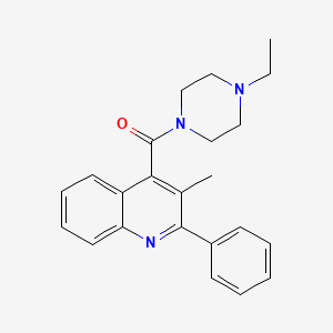 molecular formula C23H25N3O B4031193 4-[(4-ethyl-1-piperazinyl)carbonyl]-3-methyl-2-phenylquinoline 