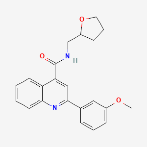 2-(3-methoxyphenyl)-N-(tetrahydro-2-furanylmethyl)-4-quinolinecarboxamide