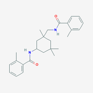 molecular formula C26H34N2O2 B4031210 2-methyl-N-[(1,3,3-trimethyl-5-{[(2-methylphenyl)carbonyl]amino}cyclohexyl)methyl]benzamide 