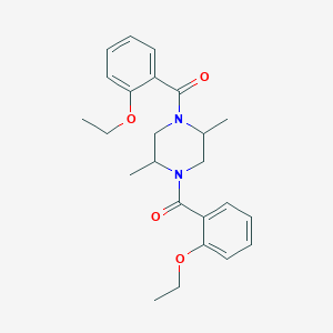 molecular formula C24H30N2O4 B4031218 [4-(2-ethoxybenzoyl)-2,5-dimethylpiperazin-1-yl]-(2-ethoxyphenyl)methanone 