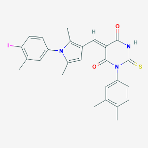 1-(3,4-dimethylphenyl)-5-{[1-(4-iodo-3-methylphenyl)-2,5-dimethyl-1H-pyrrol-3-yl]methylene}-2-thioxodihydro-4,6(1H,5H)-pyrimidinedione