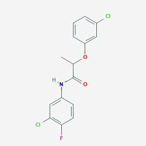 N-(3-chloro-4-fluorophenyl)-2-(3-chlorophenoxy)propanamide