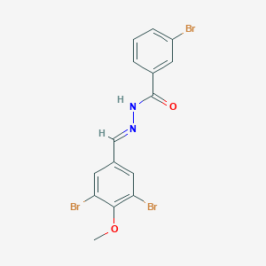 molecular formula C15H11Br3N2O2 B403125 3-bromo-N'-(3,5-dibromo-4-methoxybenzylidene)benzohydrazide 