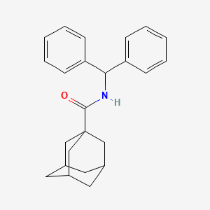 molecular formula C24H27NO B4031250 N-(DIPHENYLMETHYL)ADAMANTANE-1-CARBOXAMIDE 