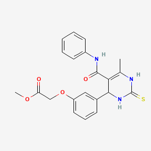 Methyl {3-[6-methyl-5-(phenylcarbamoyl)-2-sulfanyl-3,4-dihydropyrimidin-4-yl]phenoxy}acetate