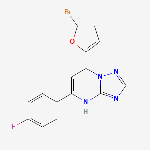 7-(5-Bromofuran-2-yl)-5-(4-fluorophenyl)-4,7-dihydro-[1,2,4]triazolo[1,5-a]pyrimidine