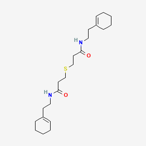 molecular formula C22H36N2O2S B4031308 3,3'-thiobis{N-[2-(1-cyclohexen-1-yl)ethyl]propanamide} 