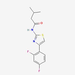 N-[4-(2,4-difluorophenyl)-1,3-thiazol-2-yl]-3-methylbutanamide