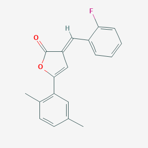 molecular formula C19H15FO2 B403133 5-(2,5-dimethylphenyl)-3-(2-fluorobenzylidene)-2(3H)-furanone 