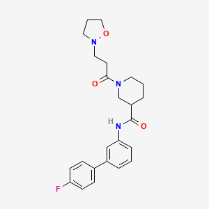 N-(4'-fluoro-3-biphenylyl)-1-[3-(2-isoxazolidinyl)propanoyl]-3-piperidinecarboxamide