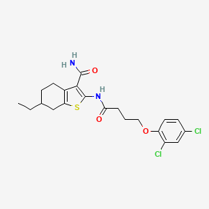 2-{[4-(2,4-dichlorophenoxy)butanoyl]amino}-6-ethyl-4,5,6,7-tetrahydro-1-benzothiophene-3-carboxamide