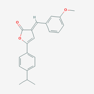 molecular formula C21H20O3 B403136 5-(4-isopropylphenyl)-3-(3-methoxybenzylidene)-2(3H)-furanone 