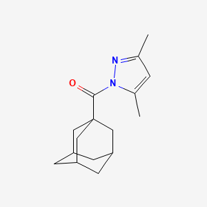 molecular formula C16H22N2O B4031360 1-(ADAMANTANE-1-CARBONYL)-3,5-DIMETHYLPYRAZOLE 